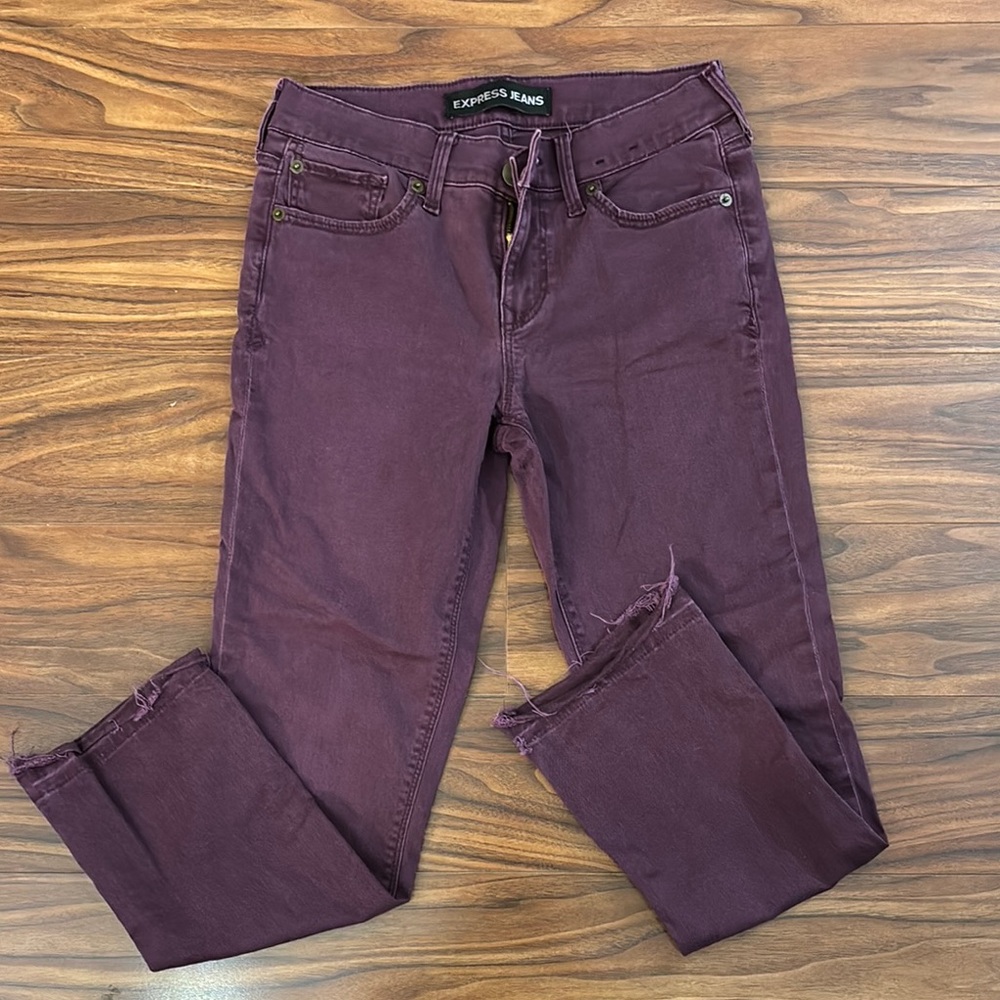 Express Jeans Women's Purple Denim